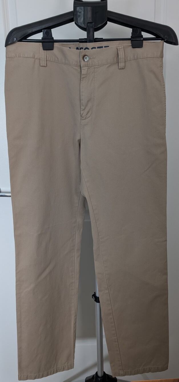 Lacoste Mens Khaki Chino Pants US 34 EU 42 Beige Straight Fit Cotton NWOT Preppy